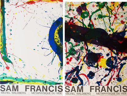 Sam Francis (1923-1994) Lot de 2 affiches lithographiques originales - 84 x 56 c...