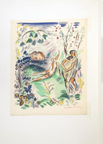 Emile-Othon FRIESZ (1879-1949) Lithographie signée du cachet - 32 x 25 cm