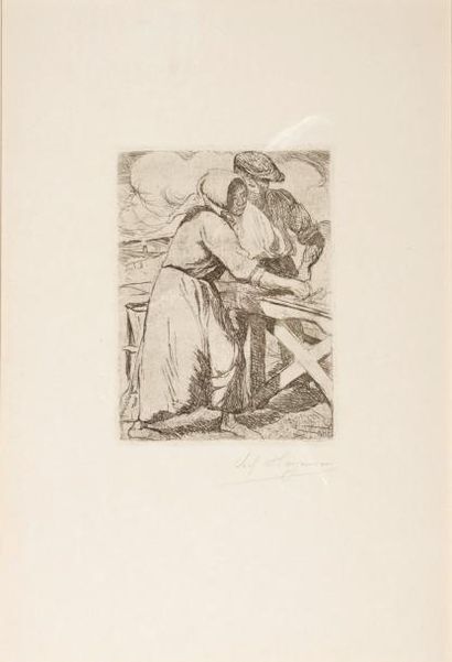 Victor Hageman (1868-1938) Eau-forte originale signée - 50 x 36 cm