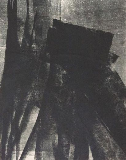 Hans HARTUNG (1904-1989) Lithographie signée et numérotée 17/75 - 51 x 40 cm (en...
