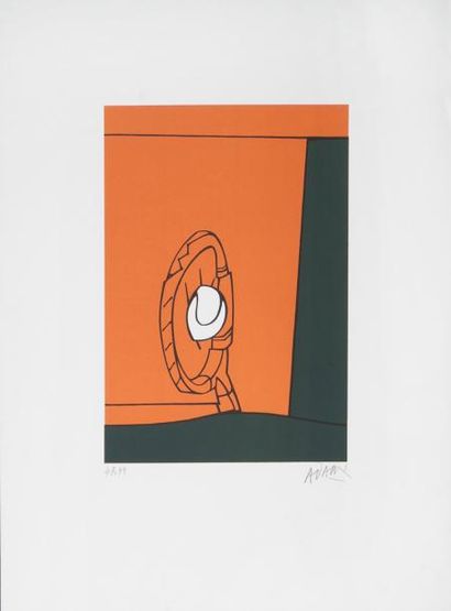 Valerio ADAMI (1935-) Lithographie signée et numérotée 45/99 - 65 x 48 cm