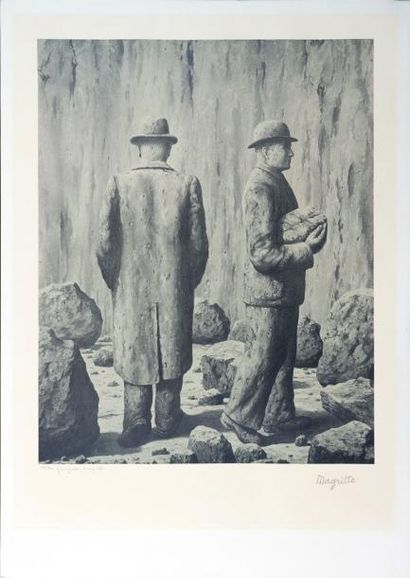 René MAGRITTE (1898-1969) Lithographie d'après signée par Georgette Magritte et numérotée...