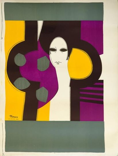 André MINAUX (1923-1986) Lithographie par Charles Sorlier - 160 x 120 cm