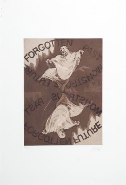 Robert MORRIS (1931-) Aquatinte originale signée et numérotée 69/100 - 56 x 40 c...
