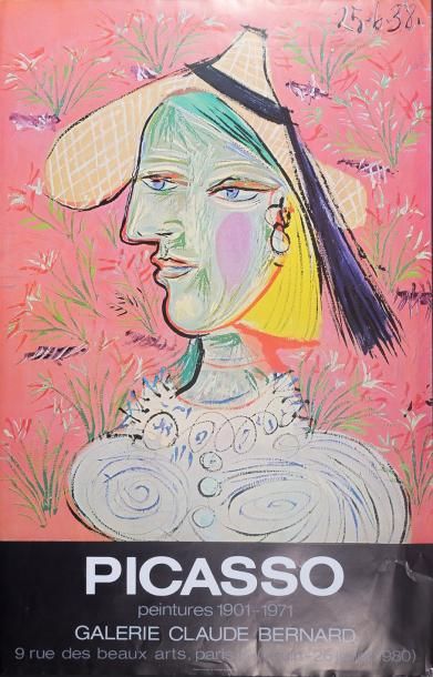 Pablo Picasso (1881-1973) Affiche pour l'exposition des Peintures de 1901 à 1971...