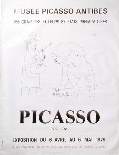 Pablo Picasso (1881-1973) Affiche exposition Musée Picasso à Antibes avril-mai 1979...
