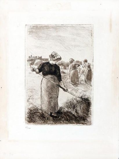 Camille PISSARRO (1830-1903) Gravure numérotée 28/100 Edition de 1906 Gazette Drouot