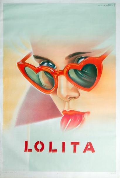 Roger SOUBIE (1898-1984) Affiche avant la lettre "Lolita" - 160 x 120 cm