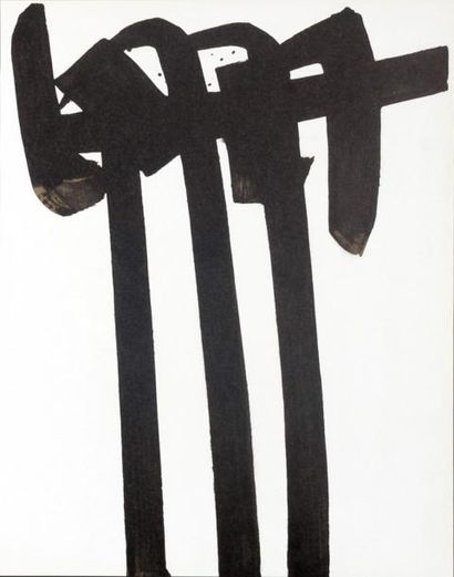 Pierre SOULAGES (1919-) Lithographie originale pour XXe siècle N°34 juin 1970 "Panorama...