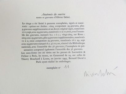 Olivier DEBRE (1920-1999) 24 Eaux-fortes sur Arches extraites du coffret "Anatomie...