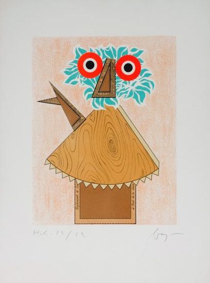 Enrico Baj (1924-2003) Lithographie H.C signée et numérotée au crayon 12/12 - 47,...