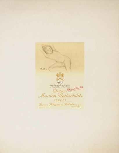 Balthasar KLOSSOWSKI dit BALTHUS - (1908-2001) Affiche pour le Château Mouton Rothschild....