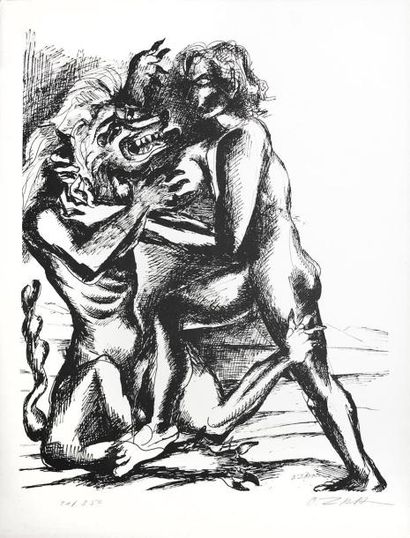 Ossip ZADKINE (1890-1967) Lithographie signée et numérotée 91/350 - 69 x 53 cm