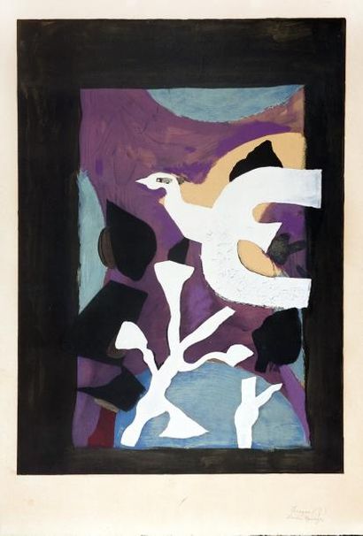 Georges BRAQUE (1882-1963) Lithographie non signée - 70, 5 x 48, 5 cm