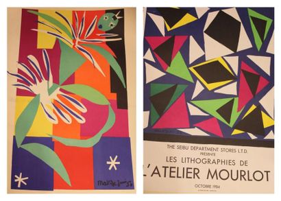 MATISSE Henri, d'après Composition, juin 1950 Lithographie (insolation et pliures),...