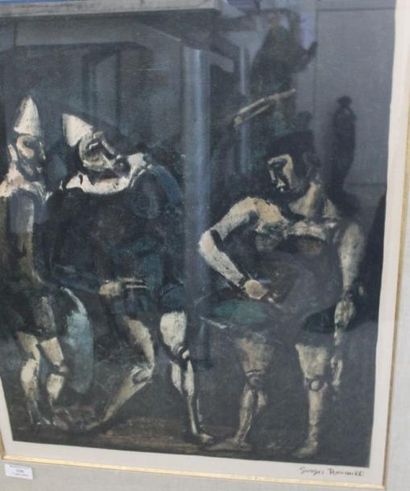 ROUAULT Georges, d'après Trois personnages de cirque Lithographie d'interprétation...