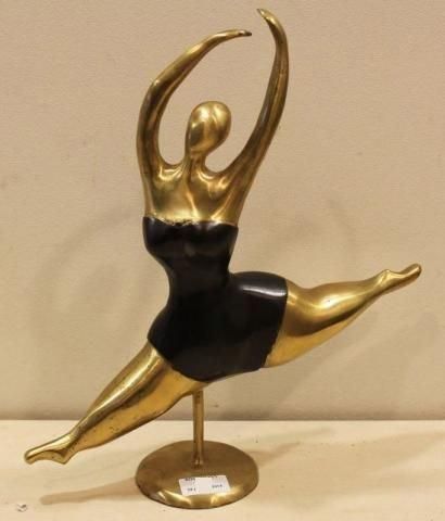 GIMENEZ Pierre, né en 1950 Danseuse Bronze à patine noire et dorée, signé à l'arrière,...