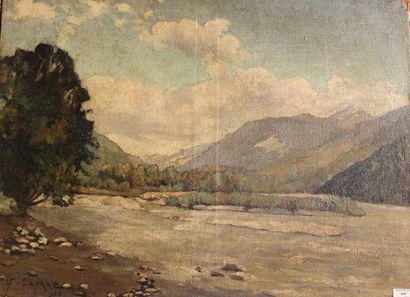 LACHAT Louis-François, 1873-? Savoie: les alluvions de l'Isère à La Bâthie, 1928...