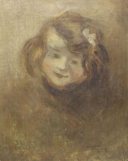 LEHMANN Jacques dit NAM Jacques, 1881-1974 Visage de fillette huile sur toile, signée...
