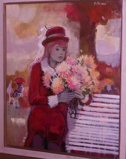 PELTRIAUX Bernard, 1921-1999 Bouquet sans parfum Huile sur toile, signée en haut...