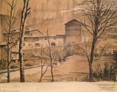 ARCHIMBAUD Jean, 1901-1976 Le moulin Richard de Bas, Ambert, 1946 Lithographie sur...