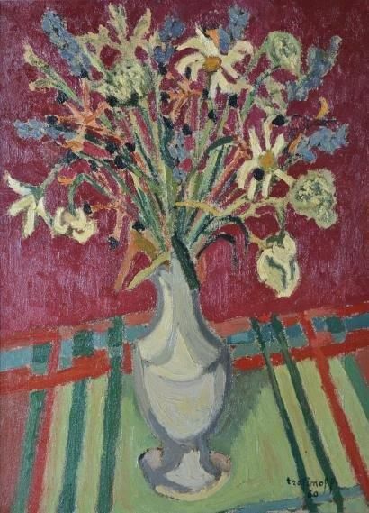 TROFIMOFF Pierre, 1925-1996 Fleurs, 1960 Huile sur toile, signée et datée en bas...