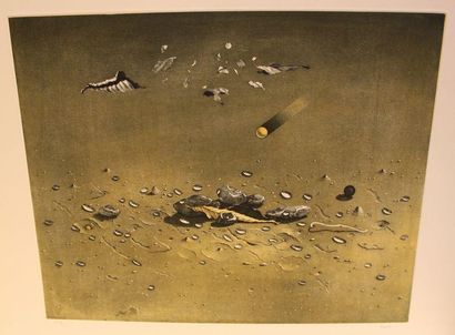 ASADA Takashi, né en 192 Paysage lunaire Lithographie, signée en bas à droite, n°31/99...