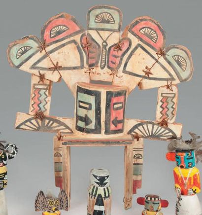 null Tableta de masque HEMIS ou SIO HEMIS HOPI (USA,Arizona) circa 1950. En bois...