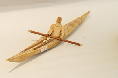 null kayak esquimo, Alaska, XXe siècle Long.: 71 cm