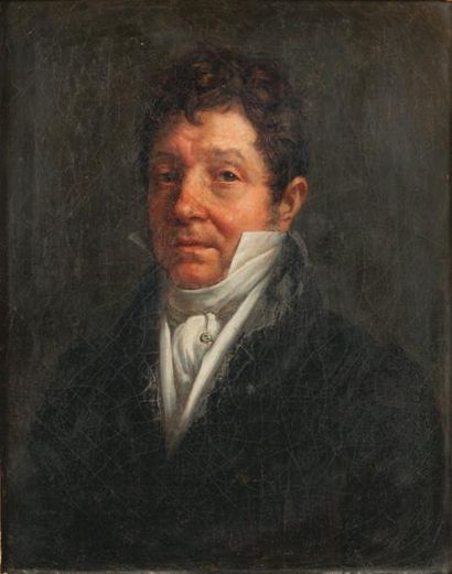 COUDER Auguste (Paris 1790 - id.; 1873) Portrait présumé de Mr Froissinet en buste,...