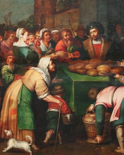 FRANCKEN Frans II dit le jeune (et son atelier) (Anvers 1581 - id.; 1642) Les sept...