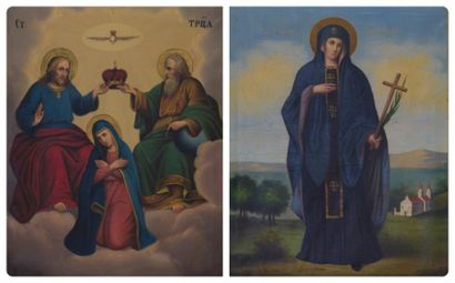 EUROPE CENTRALE - Dernier tiers du XIXe siècle 1 - La Vierge avec la croix et une...