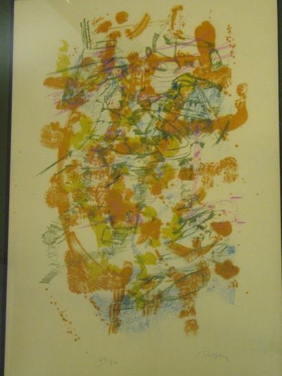 BRYEN Camille (1907-1977) Composition, lithographie, signée en bas à droite, numérotée...