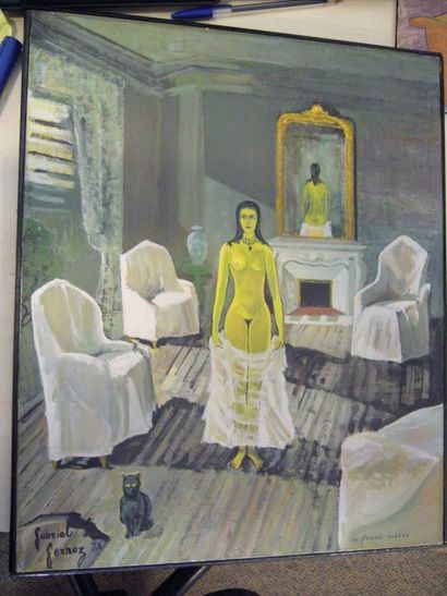 GERNEZ Gabriel, XXème La femme 1973, huile sur toile, signée et datée en bas à gauche,...