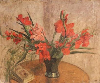 WEILL Alice, 1875-1953 Bouquet Huile sur toile (accident), signée en bas à droite,...