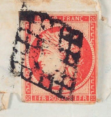 null Ensemble de quatre petits classeurs donc un avec timbres anciens de France dont...