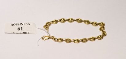 null Bracelet articulé en or jaune 18 K, les maillons de forme ovale. Longueur: 19...