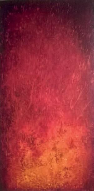ZIOKINE Emil (né en 1965) Fire Acrylique sur toile, signée au dos, 100 x 50 cm.