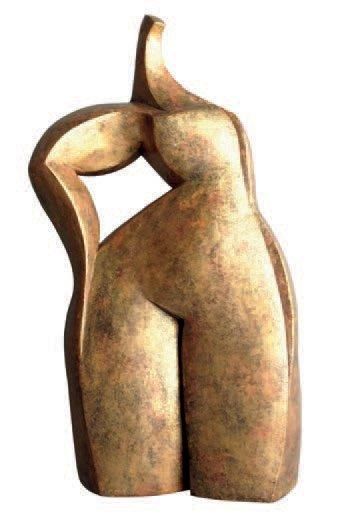 DAUER Corinne (née en 1967) La précieuse Sculpture en bronze à la cire perdue, signée...