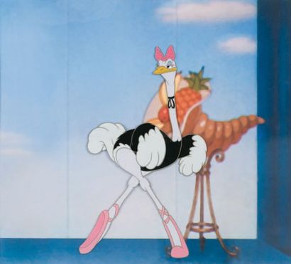 null Fantasia - Studio Disney, 1940. Séricel avec sur une reproduction de décor (années...