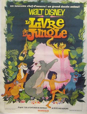 null Le livre de la jungle Affiche originale française entoilée. 120x160cm. Reproduction...