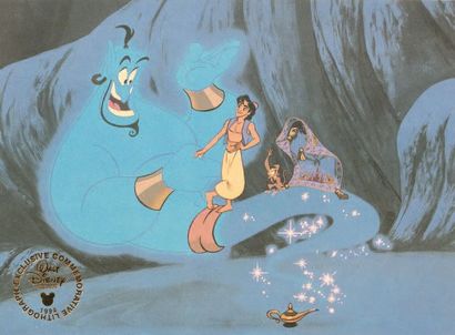 null Aladdin - Studio Disney, 1992. Impression en édition limitée. (épuisée). 18x24cm....