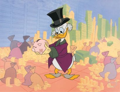 null Scrooge McDuck and Money Studio Disney, 1967. Séricel en édition limitée. 25x...