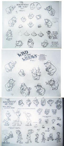 null Ichaboad and Mr Toad Studio Disney, 1949. Lot de 3 reproductions photographiques...