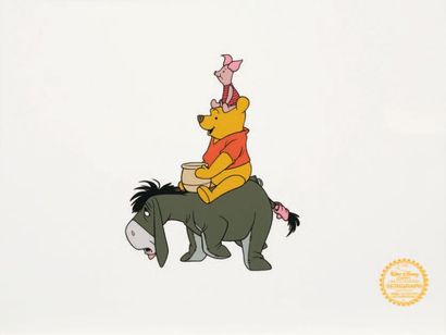 null 9 Winnie l'ourson -Winnie the Pooh - Studio Disney, 1968. Sericel en édition...