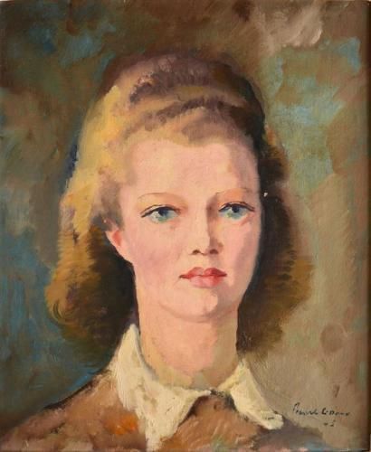 PICART LE DOUX Charles Alexandre Portrait de jeune femme blonde, 1943 Huile sur toile...