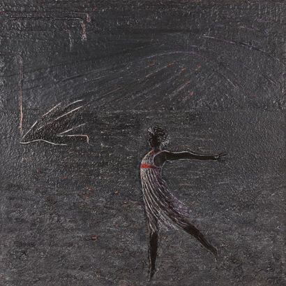 DAVID Rêve de Victoire Fibre et pigment vinylique sur toile, 100 x 100 cm