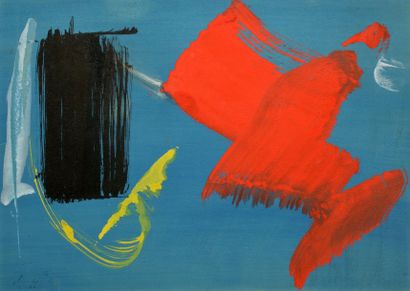 null SCHNEIDER Gérard, 1896-1986, 

Composition au fond bleu, 1966

Gouache (très...