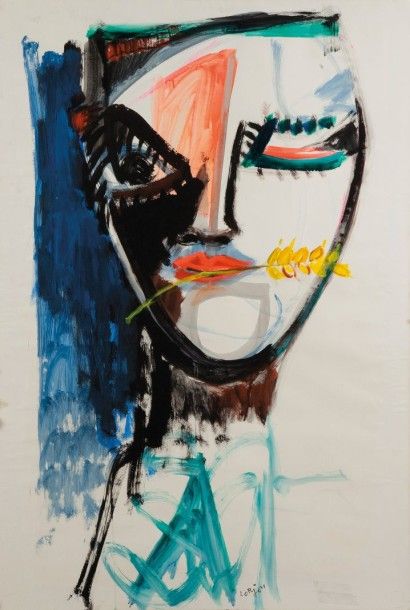 null LORJOU Bernard, 1908-1986, 

Femme à l'épi de blé

Peinture sur papier marouflé...