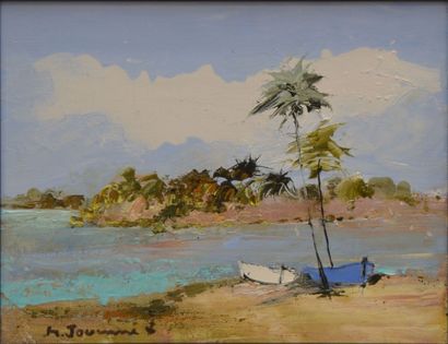 null JOUENNE Michel, né en 1933, 

Le nuage blanc, 

huile sur toile, signée en bas...